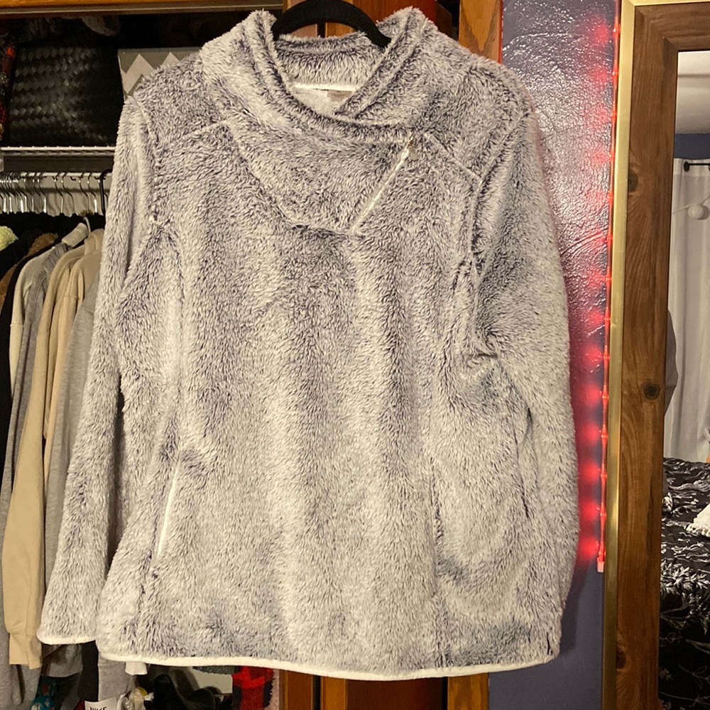 Oversized fuzzy sweatshirt